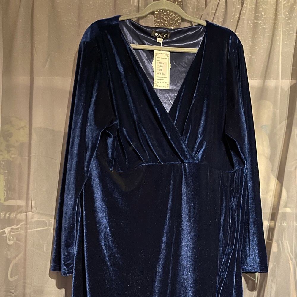 Esprlia velvet blue dress